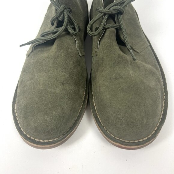 ATXA Men’s Chukka Boots EU 44 US 10.5 Olive Green Suede Artisan Academia Preppy - Picture 3 of 10